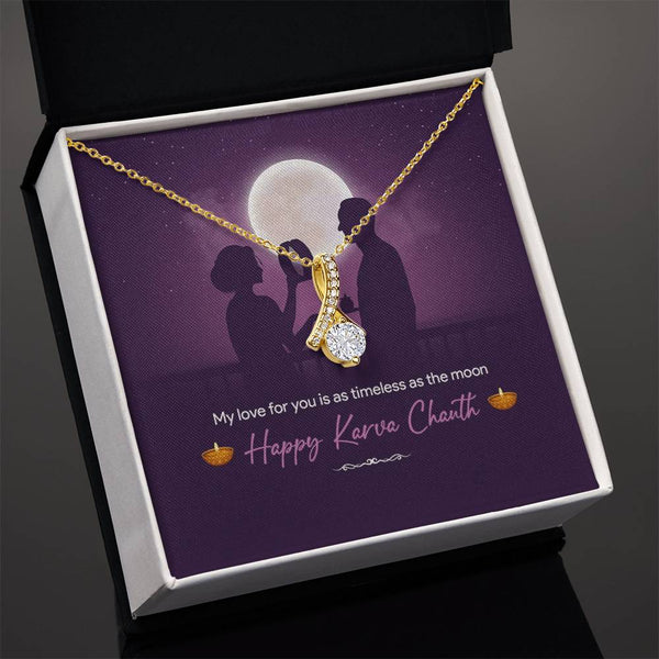 Perfect Karwa Chauth Gift Idea For Wife 2025 - 925 Sterling Silver Necklace Gift Set