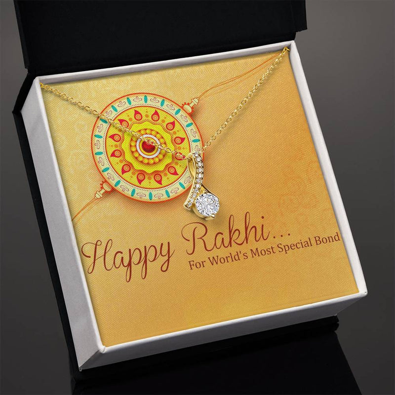 Amazing Rakshabandhan Gift For Sister - 925 Sterling Silver Necklace Gift Set