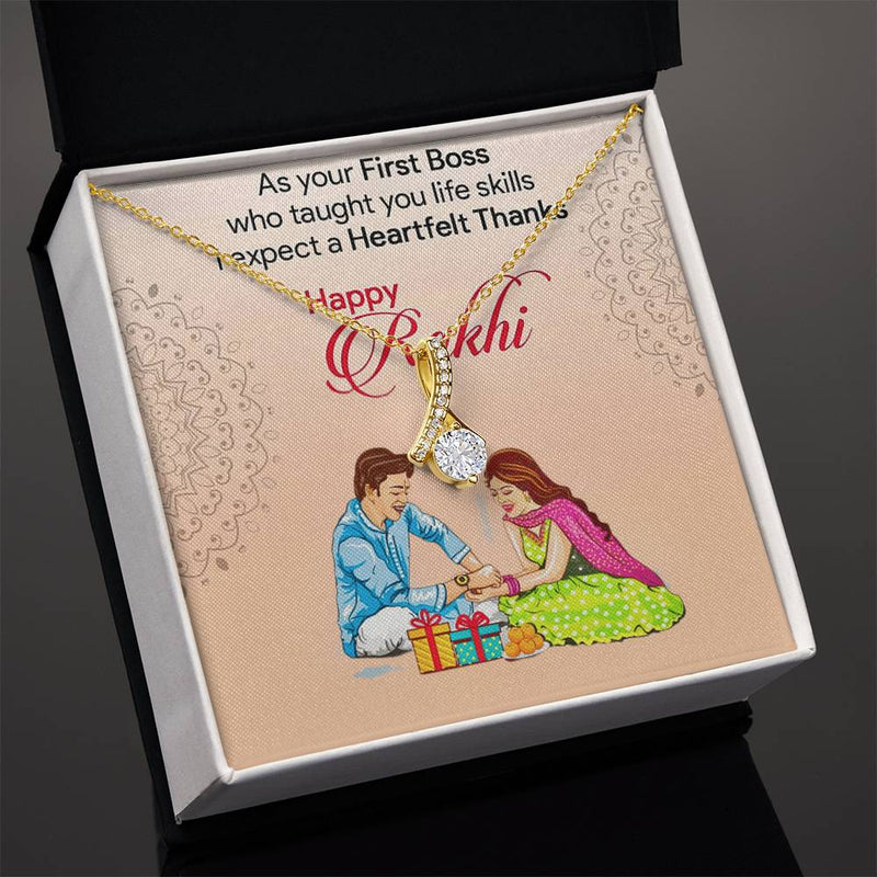 Funny Rakshabandhan Gift For Sister 2025 - 925 Sterling Silver Necklace Gift Set