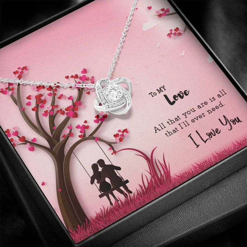 Special Gift For Your Love - Pure Silver Heart Necklace Gift Set