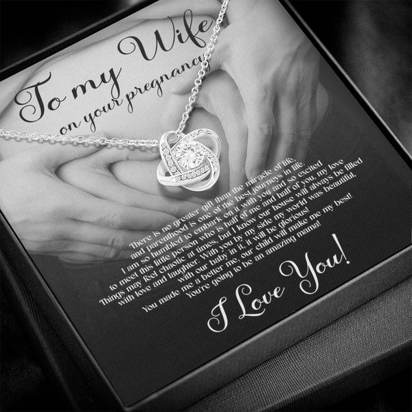 Most Special Gift For Pregnant Wife 2025 - 925 Sterling Silver Love Knot Necklace Gift Set