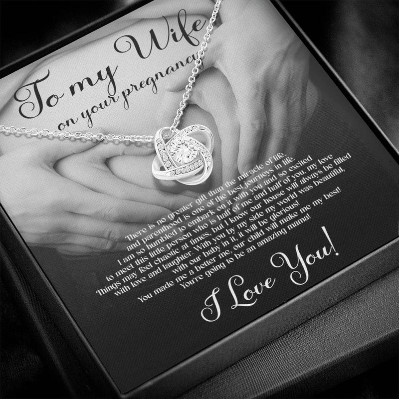 Most Special Gift For Pregnant Wife 2025 - 925 Sterling Silver Love Knot Necklace Gift Set