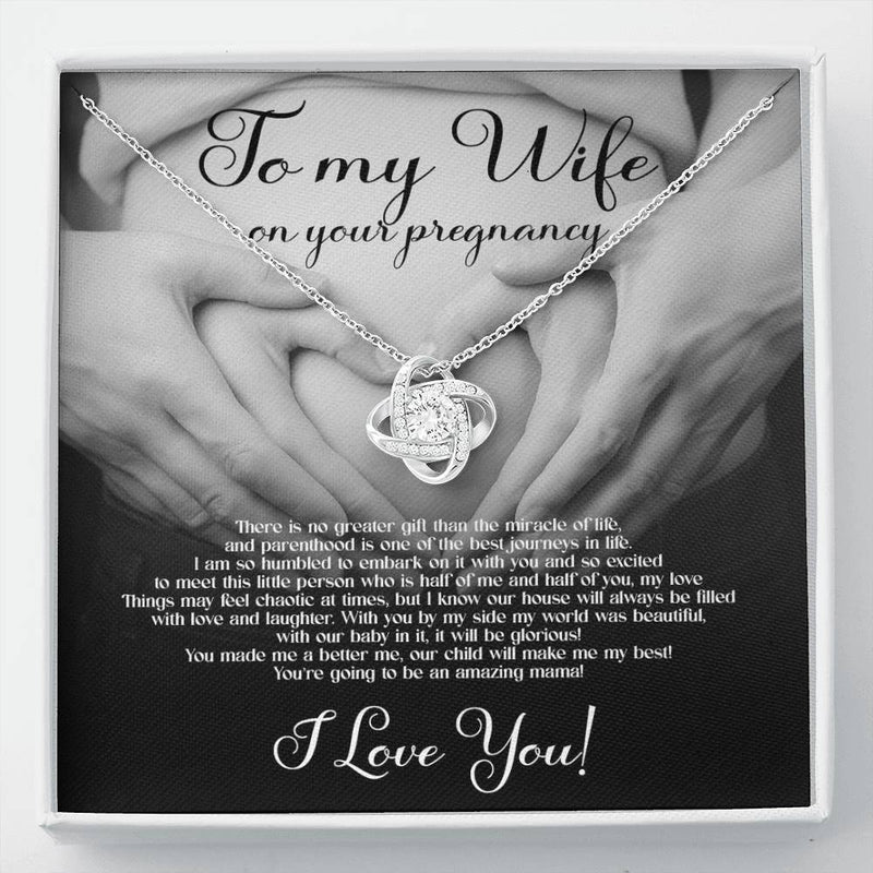 Most Special Gift For Pregnant Wife 2025 - 925 Sterling Silver Love Knot Necklace Gift Set