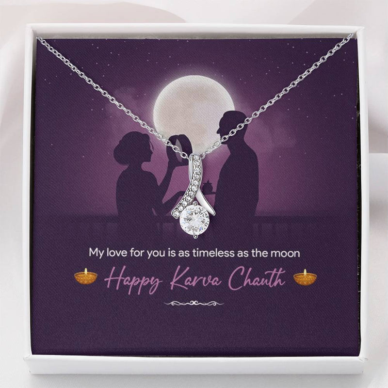 Perfect Karwa Chauth Gift Idea For Wife 2025 - 925 Sterling Silver Necklace Gift Set
