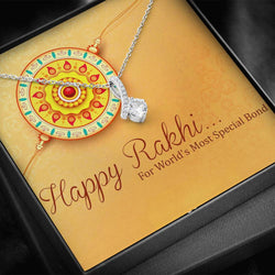 Amazing Rakshabandhan Gift For Sister - 925 Sterling Silver Necklace Gift Set