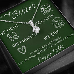 Perfect Rakshabandhan Gift For Sister 2025 - 925 Sterling Silver Necklace Gift Set