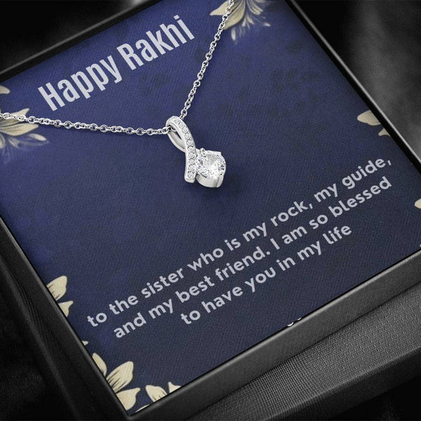 Amazing Rakshabandhan Gift For Sister - 925 Sterling Silver Necklace Gift Set