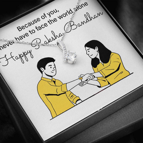 Most Meaningful Gift For Sister For Rakhi - 925 Sterling Silver Necklace Gift Set