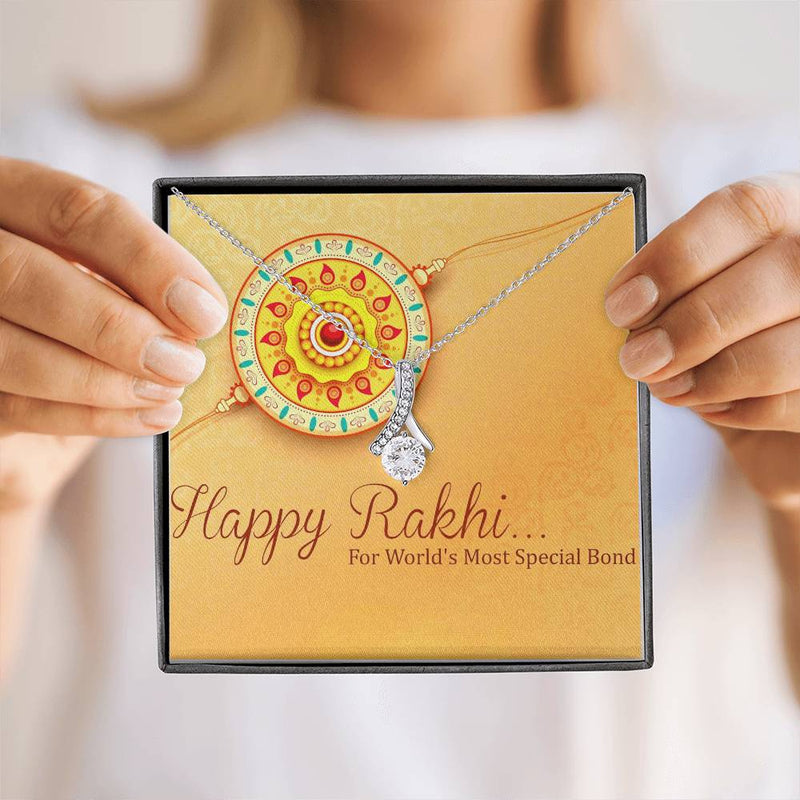 Amazing Rakshabandhan Gift For Sister - 925 Sterling Silver Necklace Gift Set
