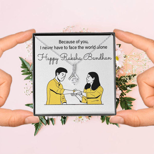 Most Meaningful Gift For Sister For Rakhi - 925 Sterling Silver Necklace Gift Set