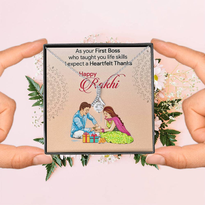 Funny Rakshabandhan Gift For Sister 2025 - 925 Sterling Silver Necklace Gift Set