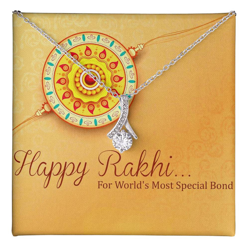 Amazing Rakshabandhan Gift For Sister - 925 Sterling Silver Necklace Gift Set