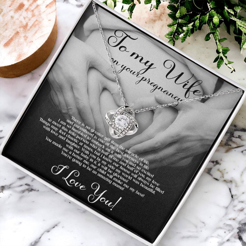 Most Special Gift For Pregnant Wife 2025 - 925 Sterling Silver Love Knot Necklace Gift Set