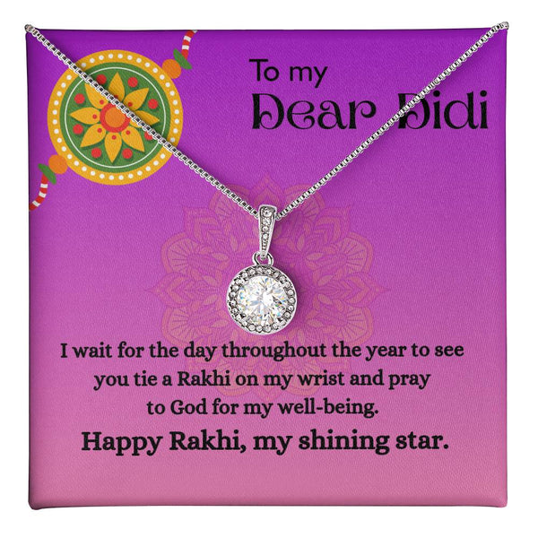 Best Rakhi Gift For Elder Sister - 925 Sterling Silver Necklace Gift Set