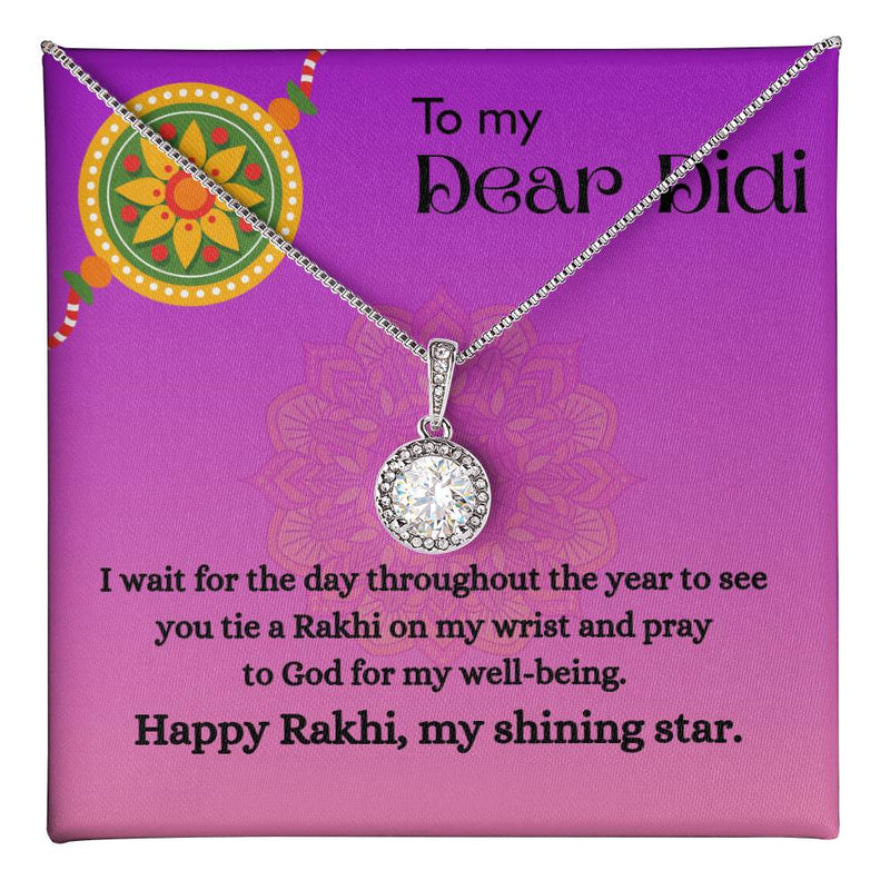 Best Rakhi Gift For Elder Sister - 925 Sterling Silver Necklace Gift Set