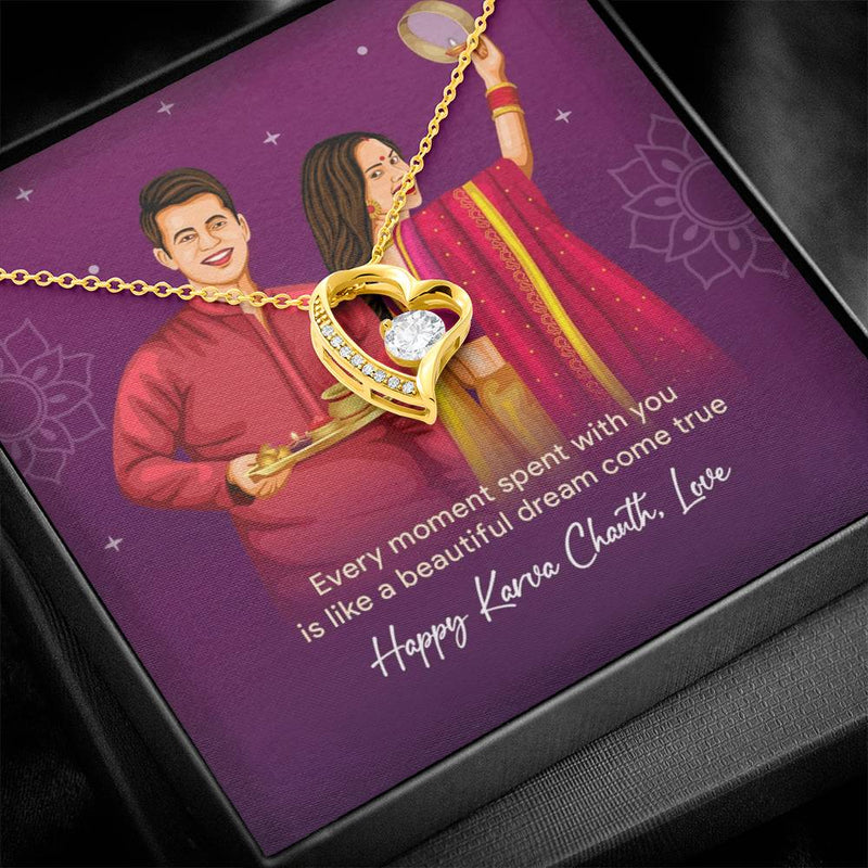 Surprise Karwachauth Gift For Wife - 925 Sterling Silver Necklace Gift Set