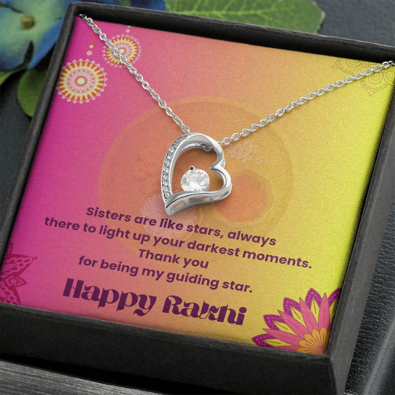 Adorable Rakshabandhan Gift For Sister 2025 - 925 Sterling Silver Necklace Gift Set