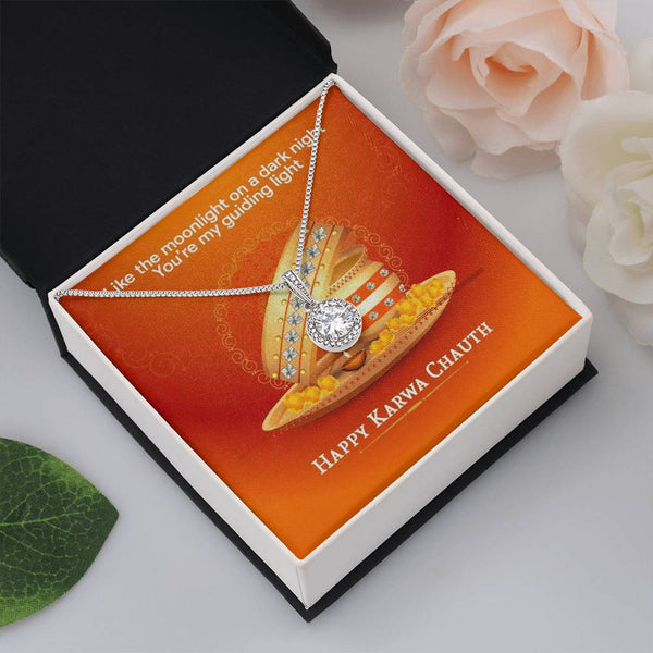 Ideal Karva Chauth Gift For Wife - 925 Sterling Silver Necklace Gift Set