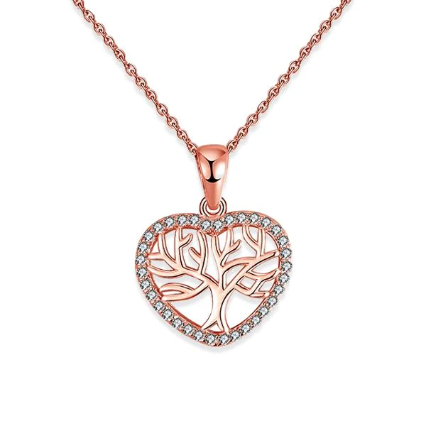 To My Amazing Wife, I Promise - Tree of Life Mini Heart 925 Sterling Silver Necklace Gift Set