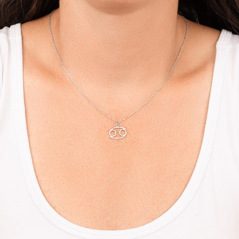 Poplins Cancer Zodiac Star Sign Necklace Pendant for Girls / Women - Gold
