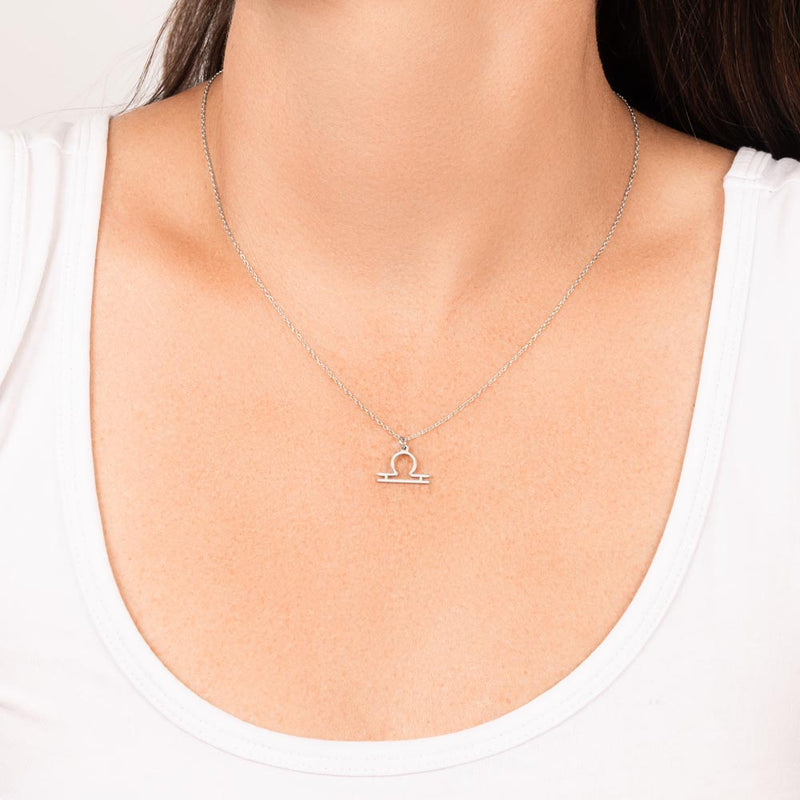 Zodiac Sign Necklace - 925 Sterling Silver Pendant Set