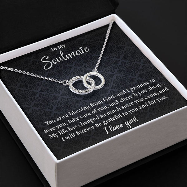 PERFECT PAIR SOULMATE FROM GOD - 925 Sterling Silver Pendant Set