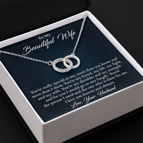 PERFECT PAIR WIFE SPECIAL TO ME - 925 Sterling Silver Pendant Set