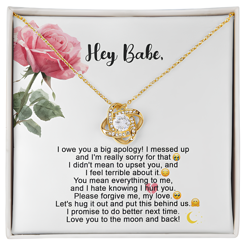 Thoughtful Sorry/Apology Gift for Female - Pure Silver Necklace Gift Set