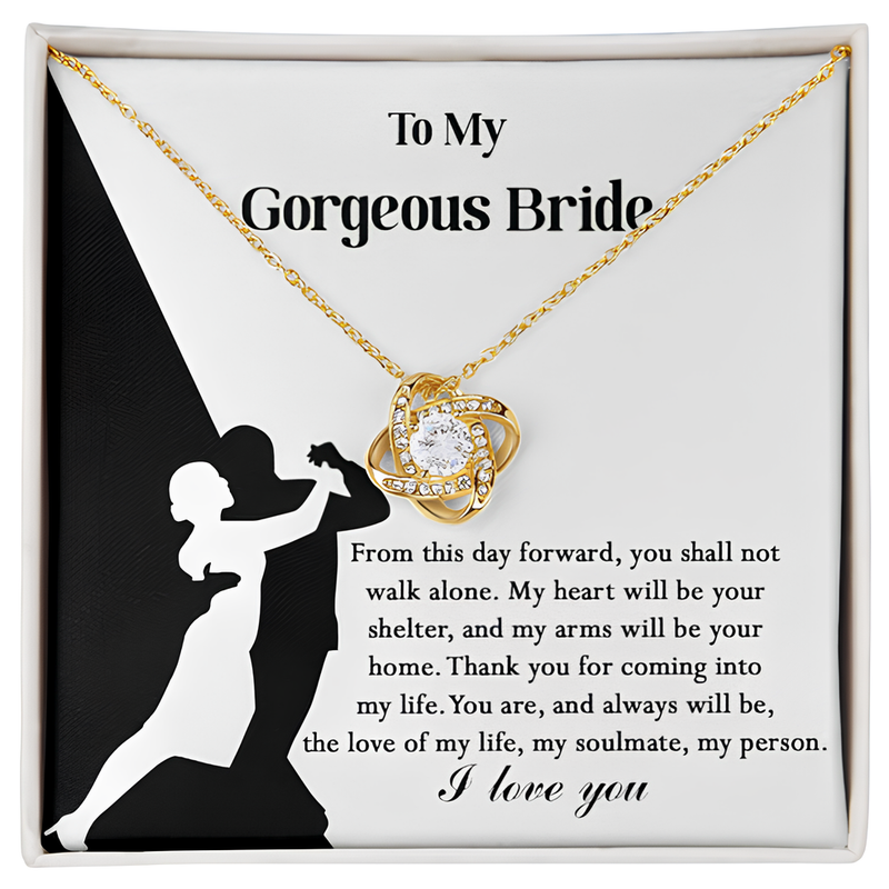 Special Gift For Bride On From Groom - Pure Silver Necklace Gift Set