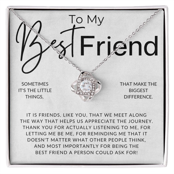 Amazing Gift For Best Friend Female - Pure Silver Necklace Gift Set