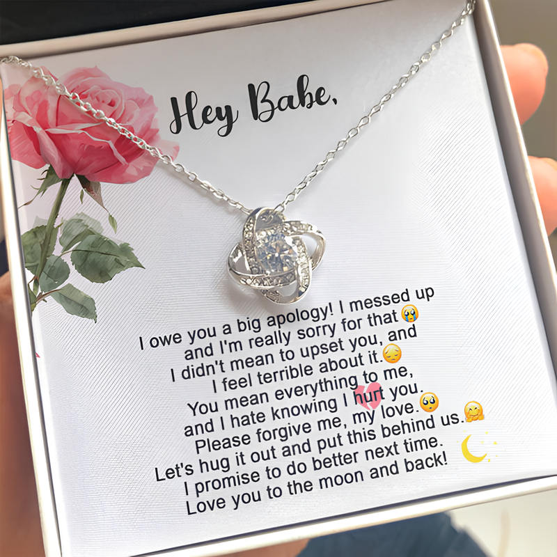 Thoughtful Sorry/Apology Gift for Female - Pure Silver Necklace Gift Set