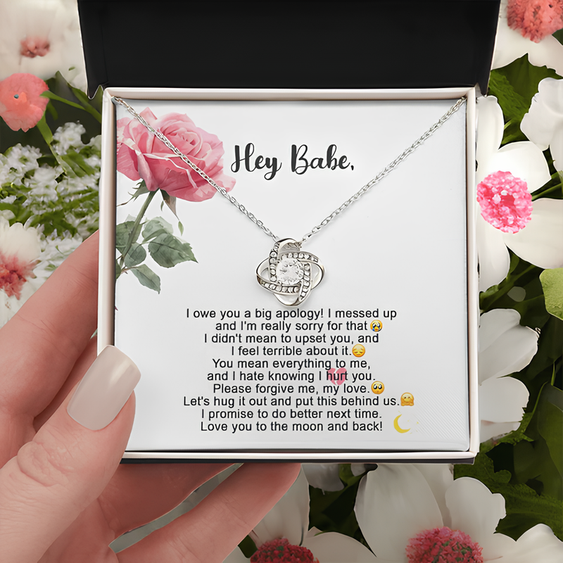 Thoughtful Sorry/Apology Gift for Female - Pure Silver Necklace Gift Set