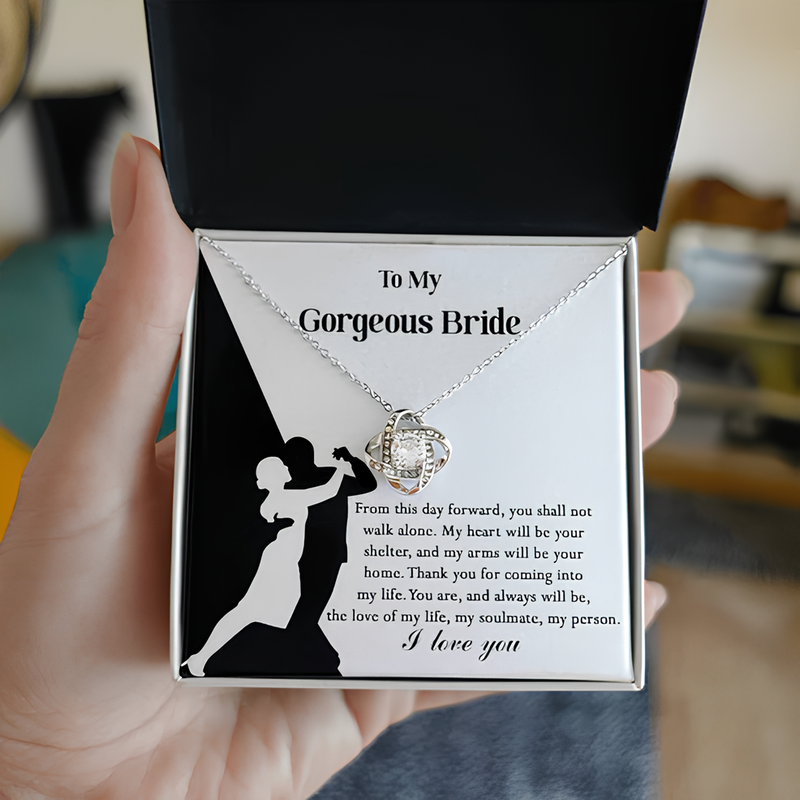 Special Gift For Bride On From Groom - Pure Silver Necklace Gift Set