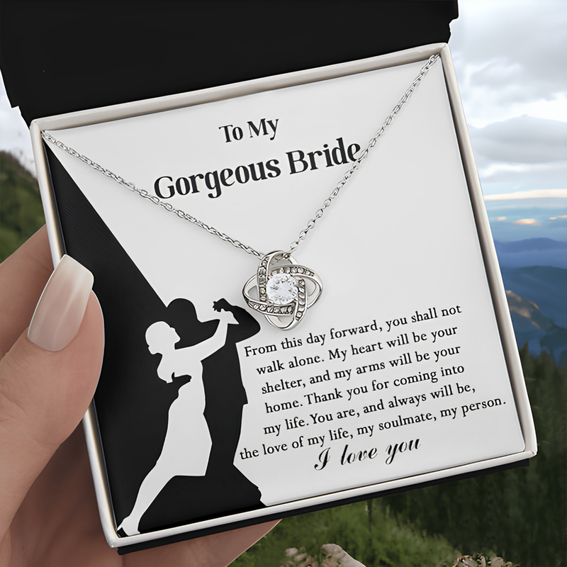 Special Gift For Bride On From Groom - Pure Silver Necklace Gift Set