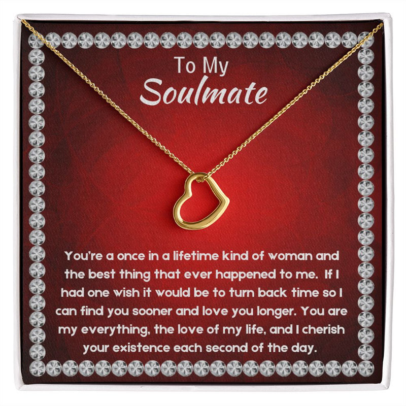 To My Soulmate Heart - Pure Silver Heart Necklace Gift Set