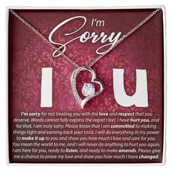 Heartfelt Sorry Gift For Female - Pure Silver Necklace Gift Set