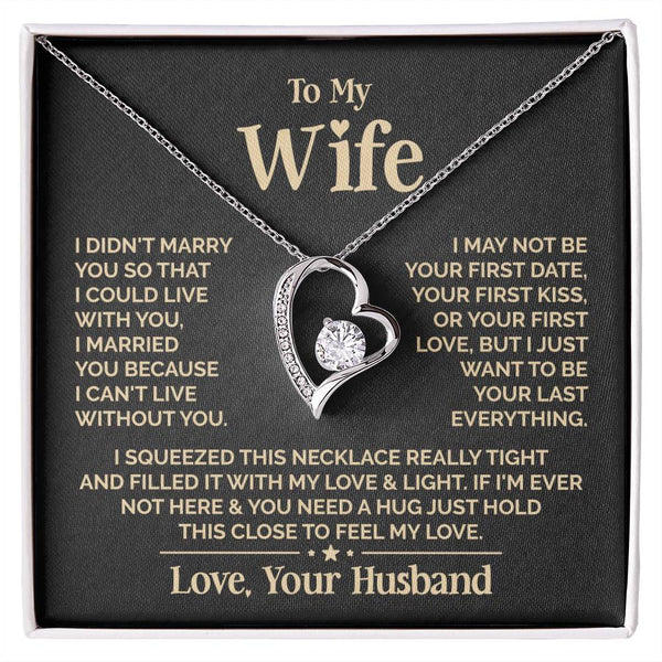 To My Wife - Pure Silver Heart Necklace Gift Set