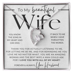 Meaningful Gift For Wife 2025 - Pure Silver Heart Necklace Gift Set