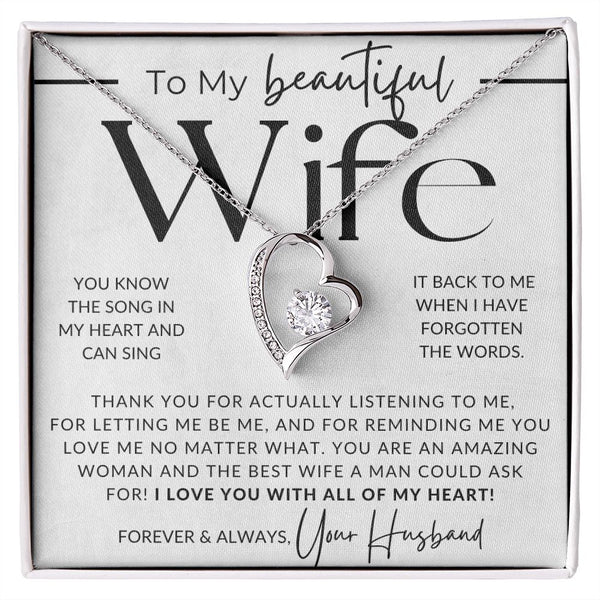 Meaningful Gift For Wife 2025 - Pure Silver Heart Necklace Gift Set