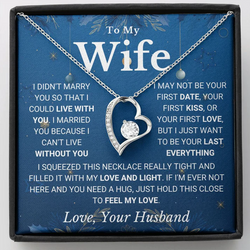 Special Gift Idea for Wife - Pure Silver Pendant With Message Card