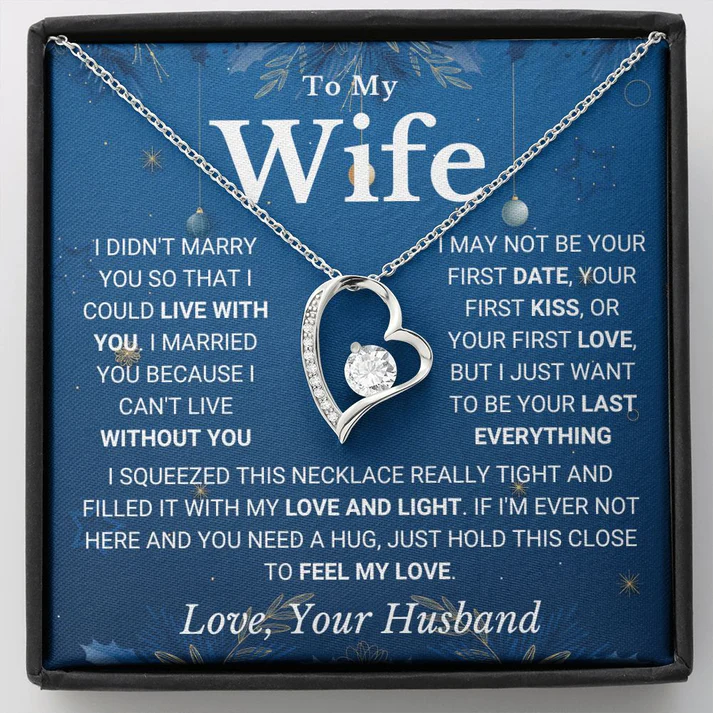 Special Gift Idea for Wife - Pure Silver Pendant With Message Card