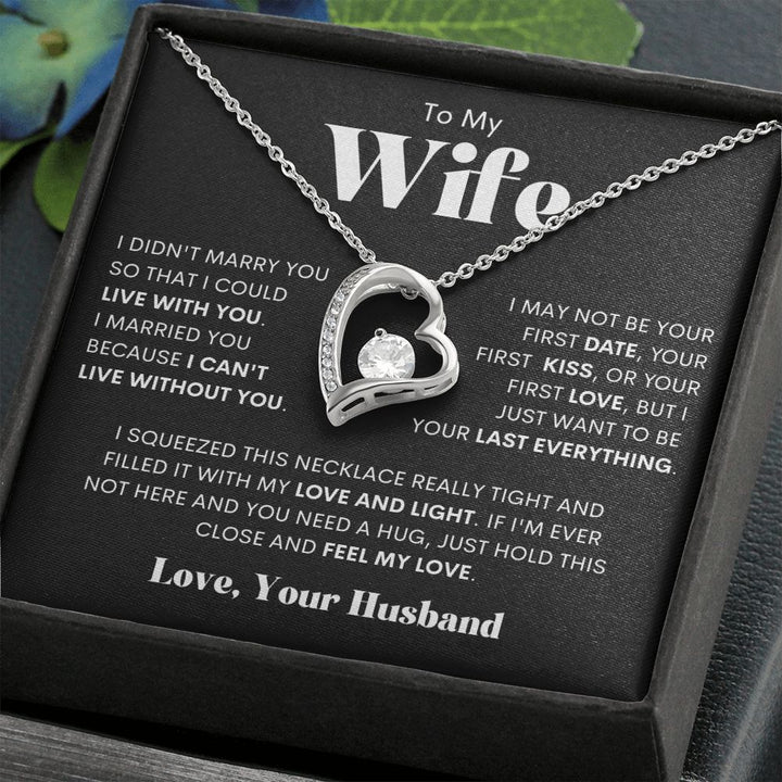 Special Gift For Your Wife - Pure Silver Heart Necklace Gift Set
