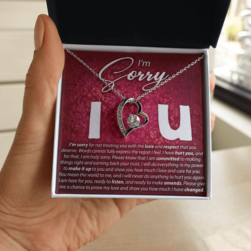 Heartfelt Sorry Gift For Female - Pure Silver Necklace Gift Set