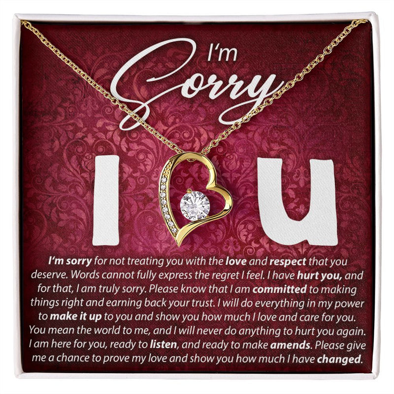 Heartfelt Sorry Gift For Female - Pure Silver Necklace Gift Set
