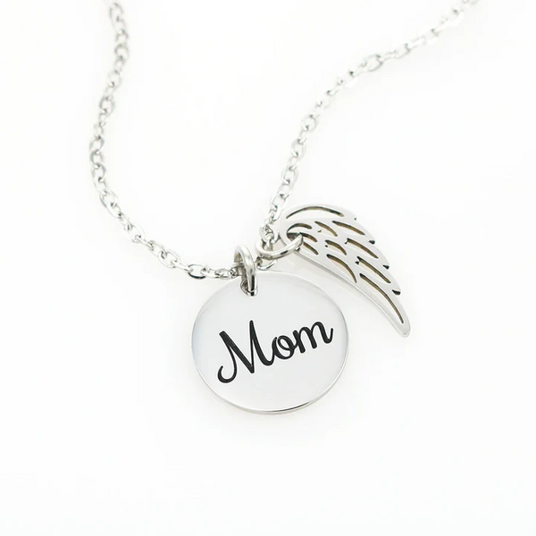 Mom Angel 925 Sterling Silver Pendant Set