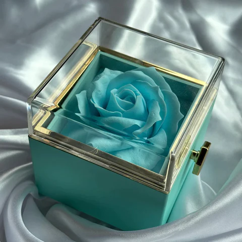 Eternal Rose Box With Pure Silver Necklace Gift Set