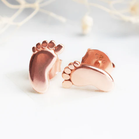 Babyfeet Earrings Rose Gold