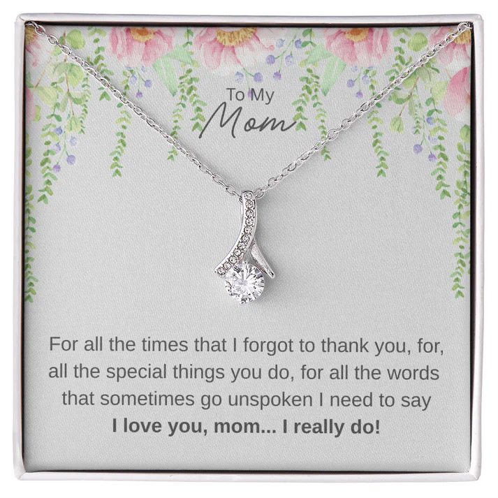 Stunning Silver Gift For Mother - Pure Silver Necklace Gift Set