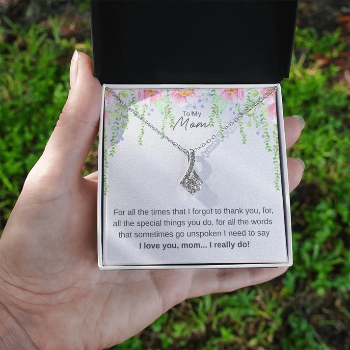 Stunning Silver Gift For Mother - Pure Silver Necklace Gift Set