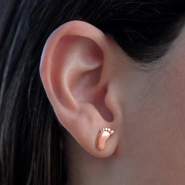 Babyfeet Earrings Rose Gold